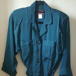 Vintage - 1980's - Made In The U.S.A - Lisa II Dress With Matching Belt - 14